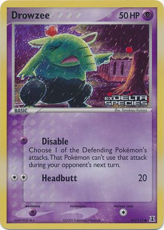 Drowzee (67/113) (Stamped) [EX: Delta Species] | Anubis Games and Hobby
