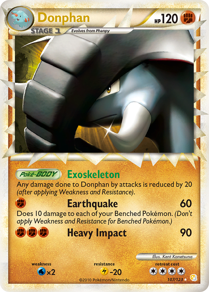 Donphan (107/123) [HeartGold & SoulSilver: Base Set] | Anubis Games and Hobby
