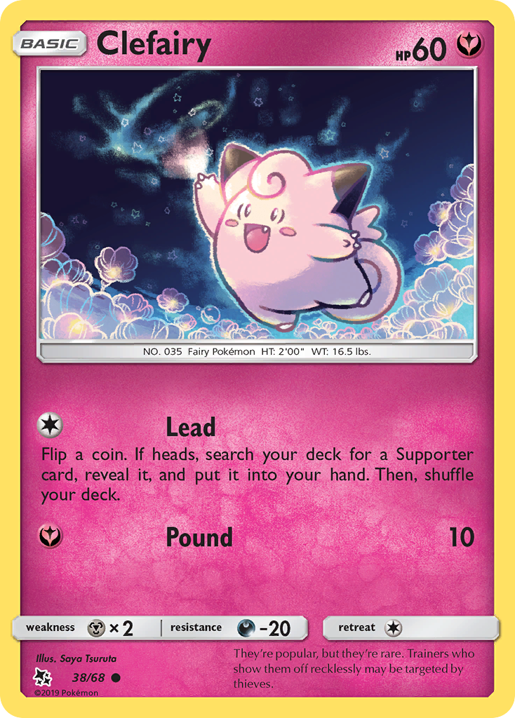 Clefairy (38/68) [Sun & Moon: Hidden Fates] | Anubis Games and Hobby