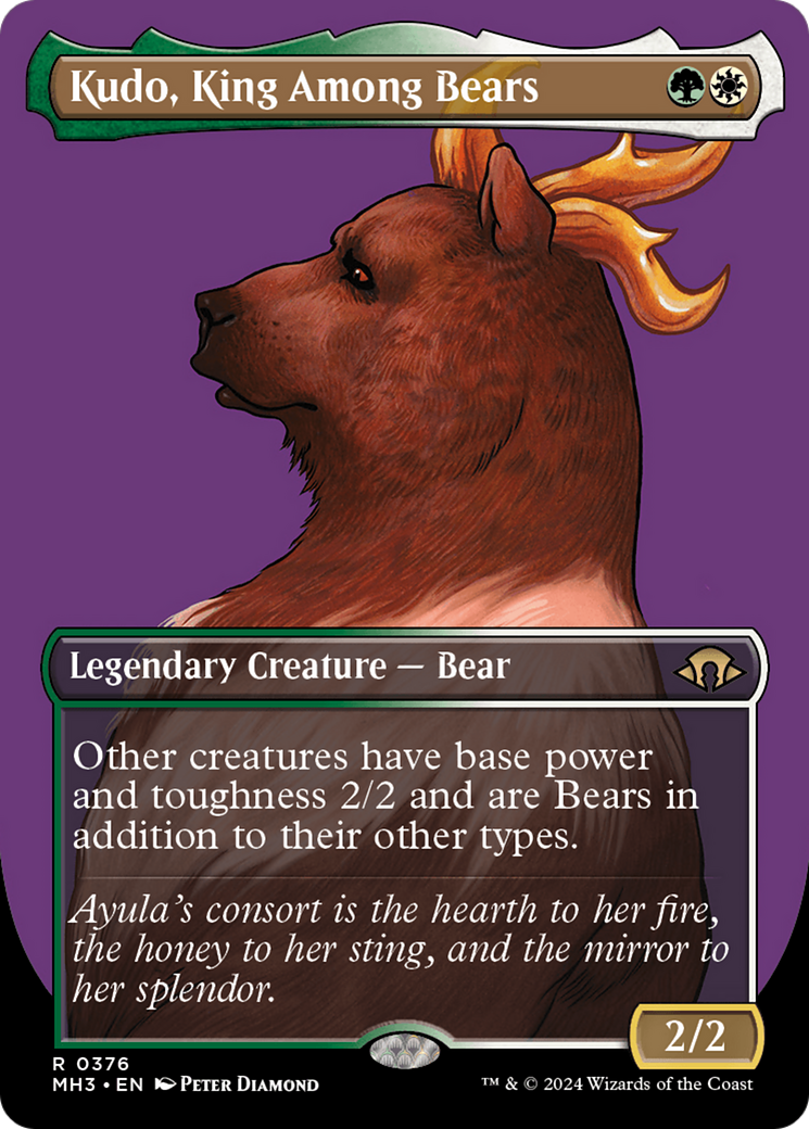 Kudo, King Among Bears (Borderless) [Modern Horizons 3] | Anubis Games and Hobby