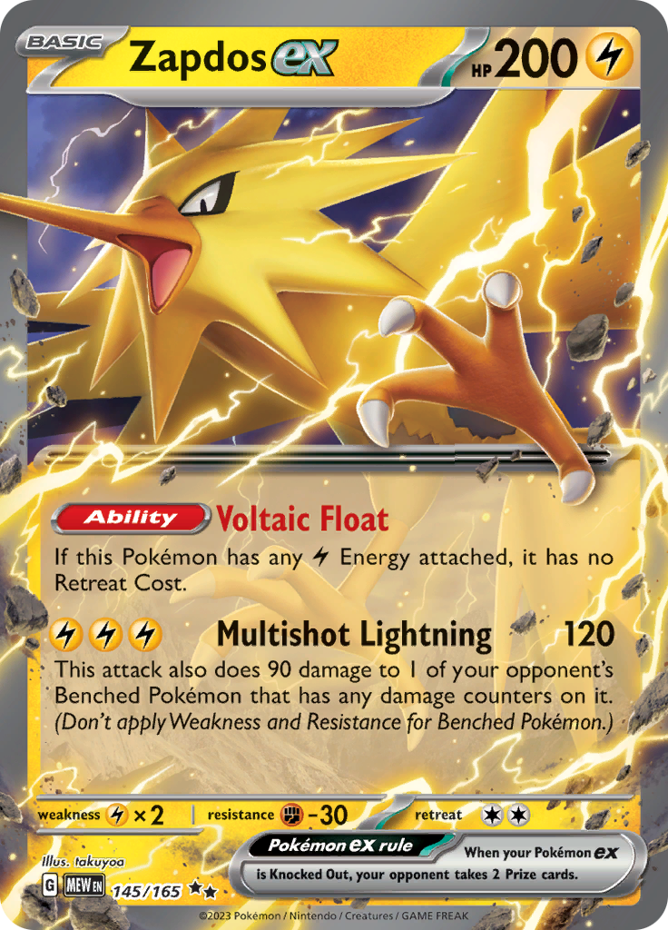 Zapdos ex (145/165) [Scarlet & Violet: 151] | Anubis Games and Hobby