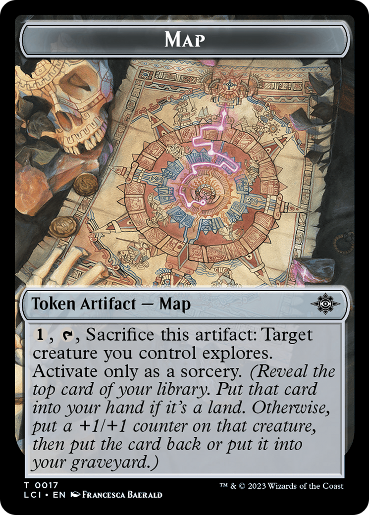 Map // Dinosaur (0009) Double-Sided Token [The Lost Caverns of Ixalan Tokens] | Anubis Games and Hobby