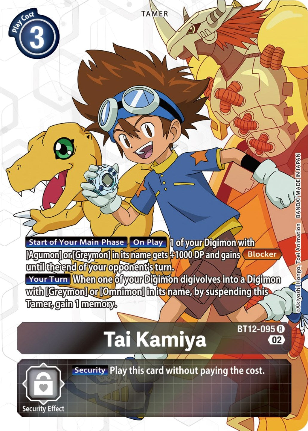 Tai Kamiya [BT12-095] (Alternate Art) [Across Time] | Anubis Games and Hobby