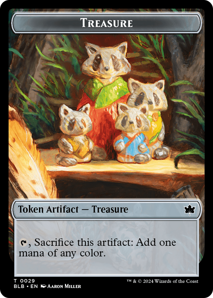 Squirrel // Treasure Double-Sided Token [Bloomburrow Tokens] | Anubis Games and Hobby