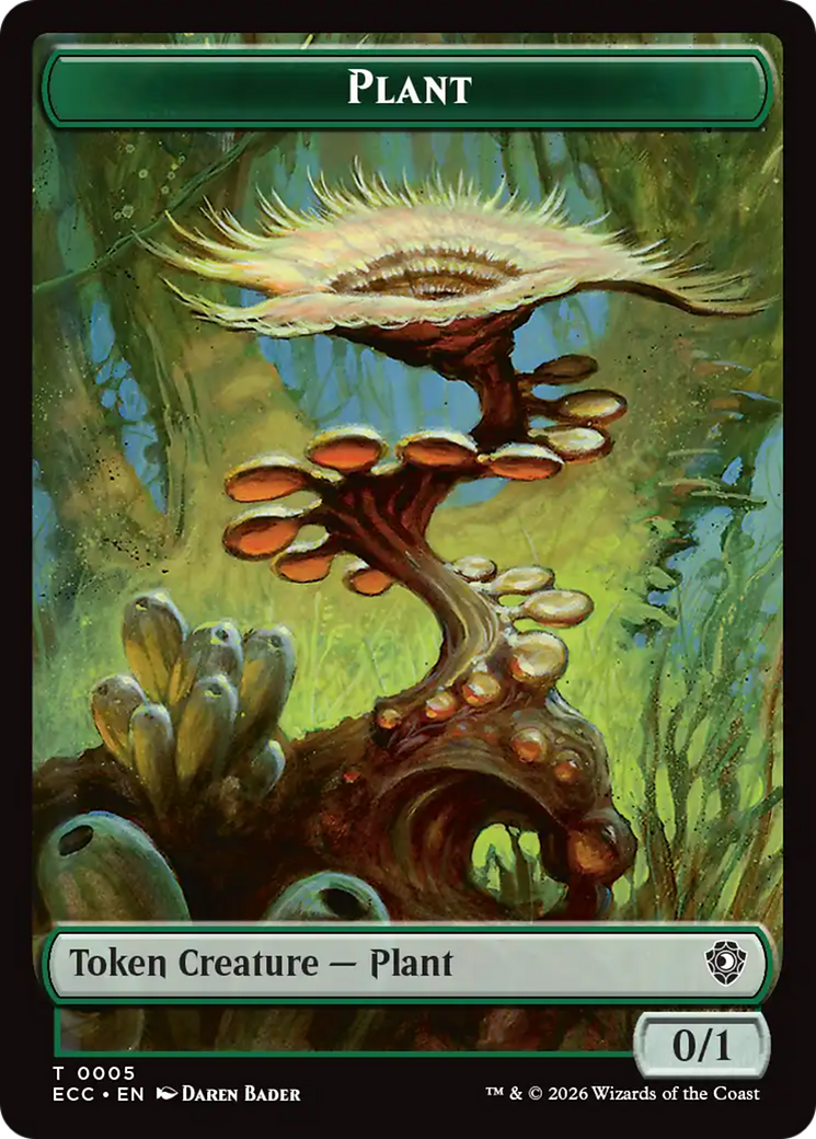 Elf Warrior (0004) // Plant (0005) Double-Sided Token [Lorwyn Eclipsed Tokens] | Anubis Games and Hobby