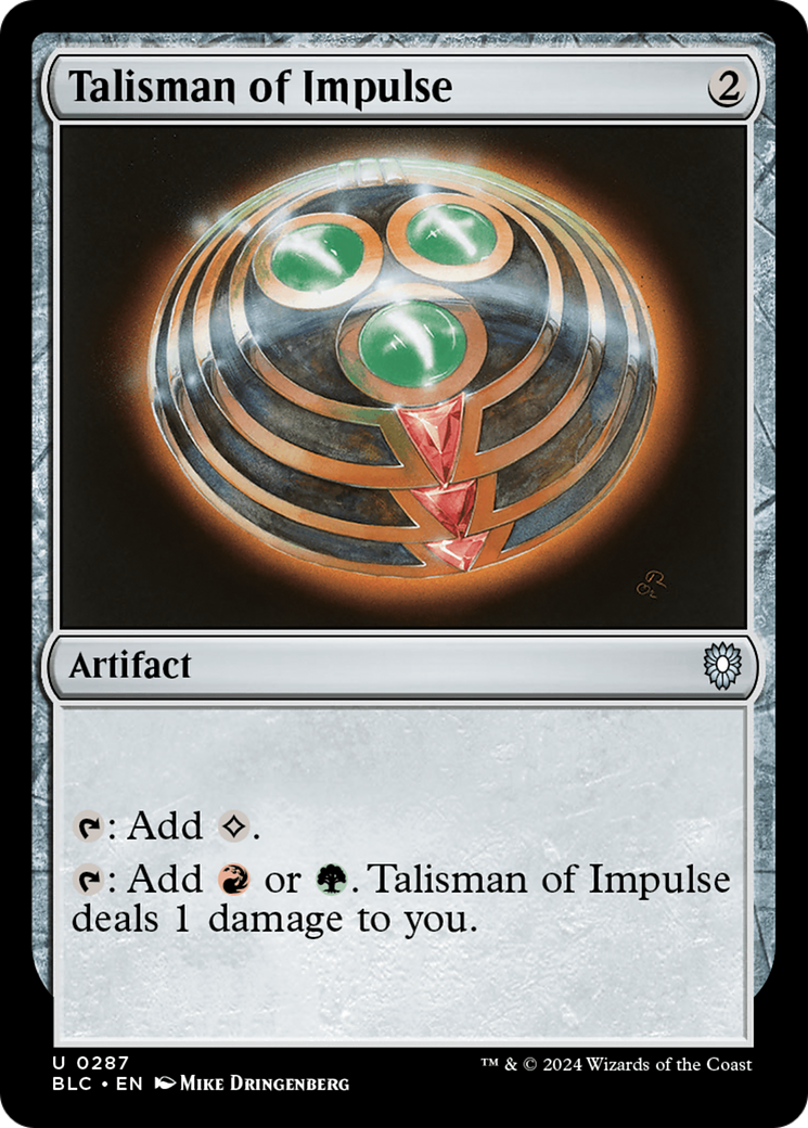 Talisman of Impulse [Bloomburrow Commander] | Anubis Games and Hobby