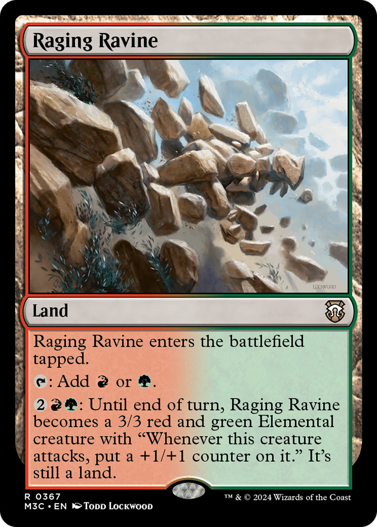 Raging Ravine (Ripple Foil) [Modern Horizons 3 Commander] | Anubis Games and Hobby