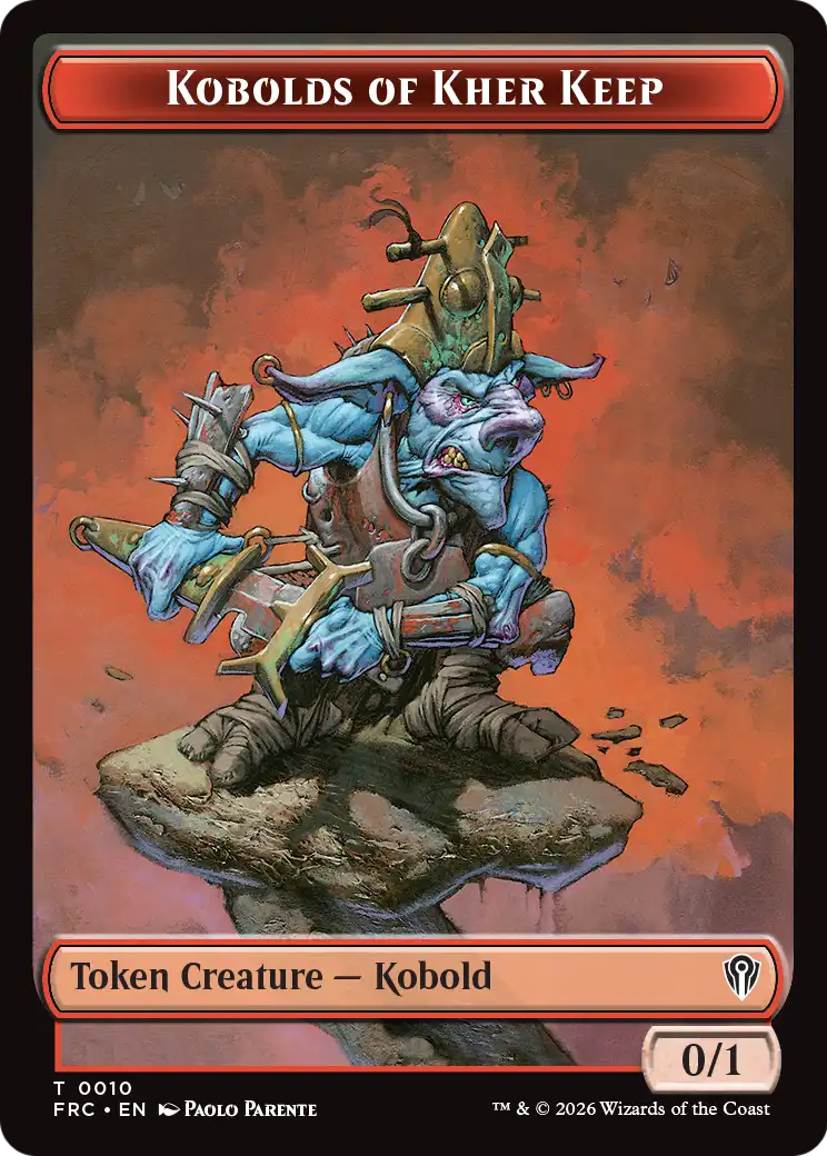 Kobolds of Kher Keep // Map Double-Sided Token [Reality Fracture Commander Tokens] | Anubis Games and Hobby