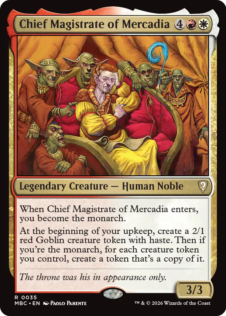 Chief Magistrate of Mercadia [Mystery Booster: Commander Edition] | Anubis Games and Hobby
