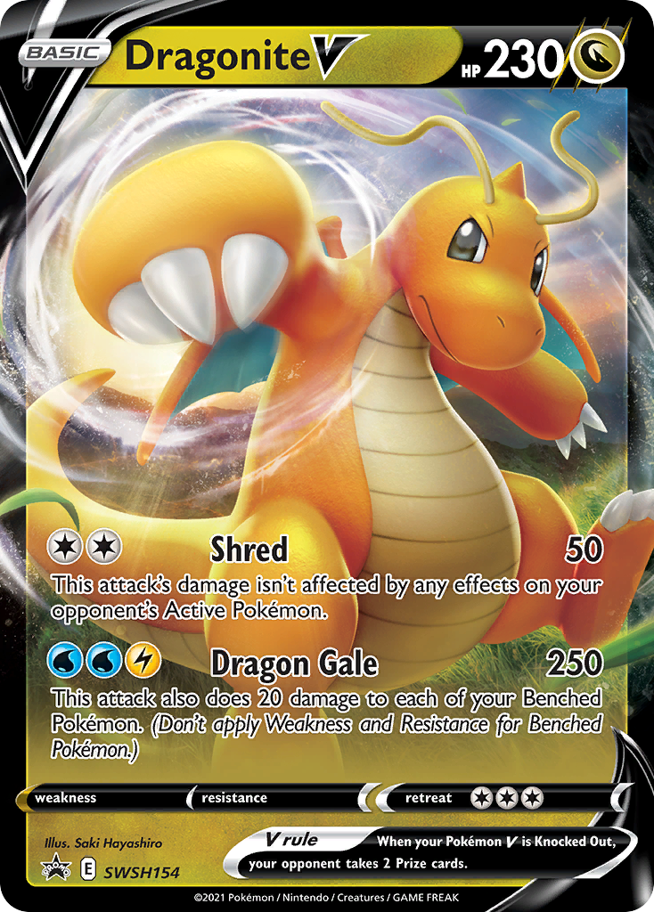 Dragonite V (SWSH154) (Jumbo Card) [Sword & Shield: Black Star Promos] | Anubis Games and Hobby