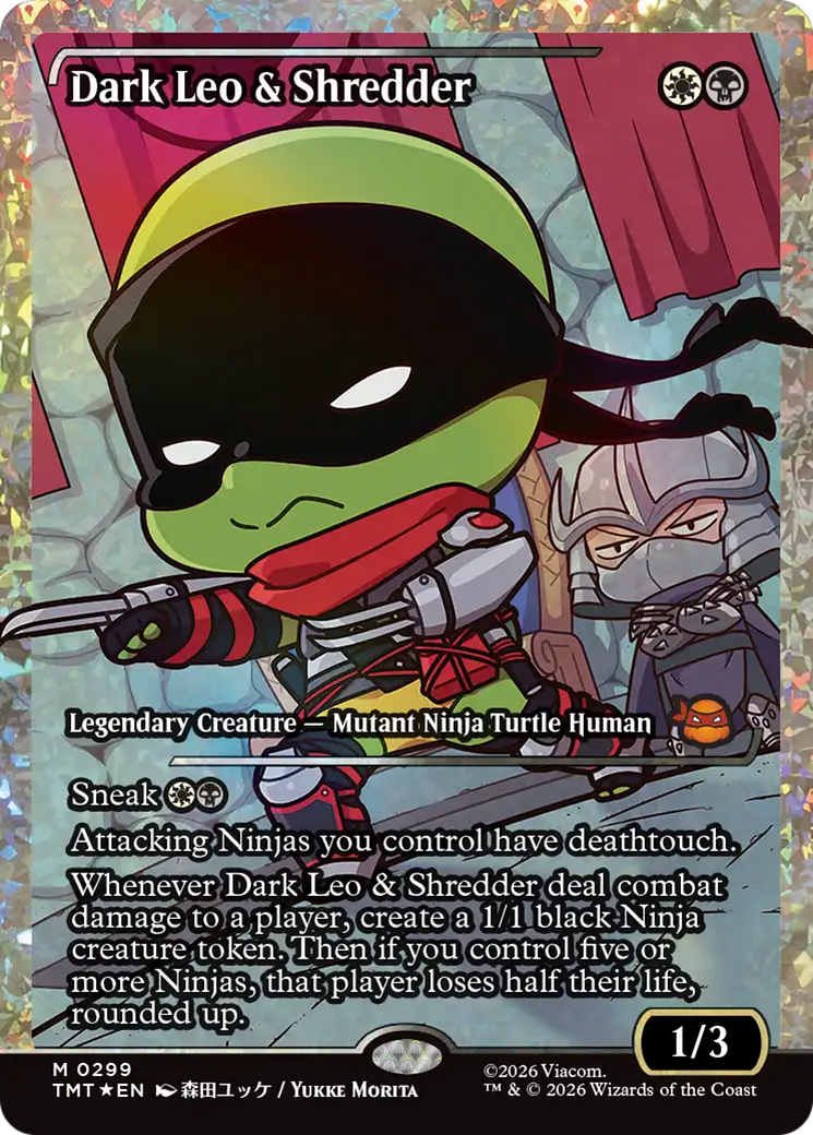 Dark Leo & Shredder (Showcase) (Fracture Foil) [Teenage Mutant Ninja Turtles] | Anubis Games and Hobby
