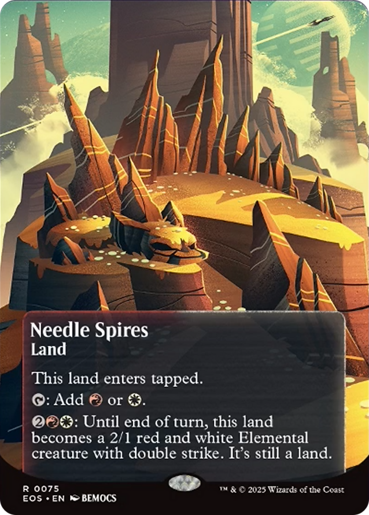 Needle Spires (0075) (Borderless) [Edge of Eternities: Stellar Sights] | Anubis Games and Hobby