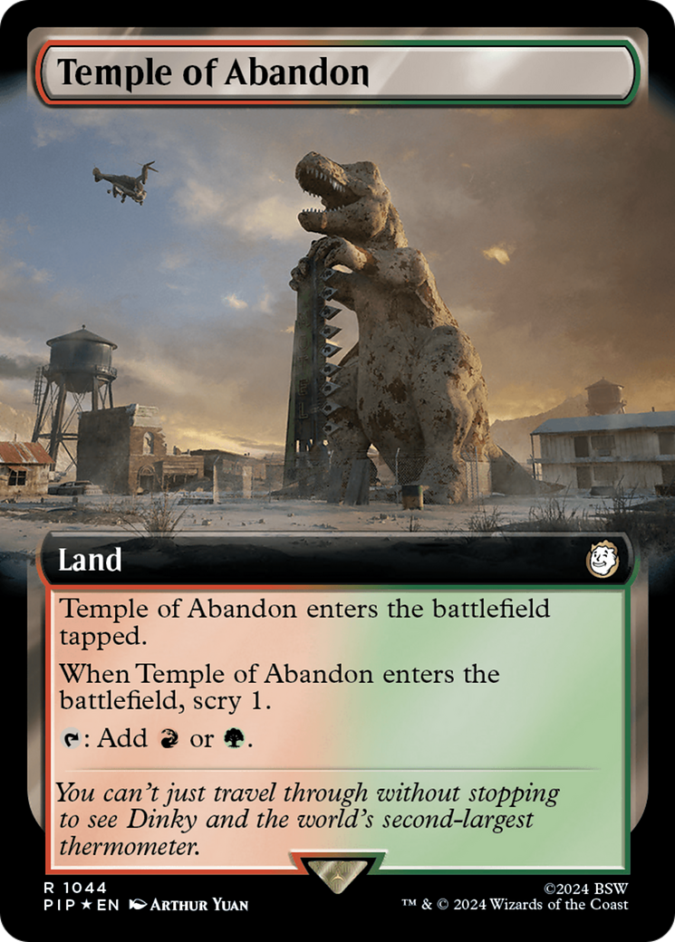 Temple of Abandon (Extended Art) (Surge Foil) [Fallout] | Anubis Games and Hobby