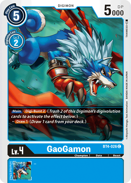 GaoGamon [BT4-026] [Great Legend] | Anubis Games and Hobby