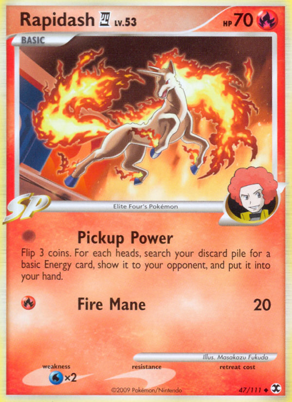 Rapidash (47/111) [Platinum: Rising Rivals] | Anubis Games and Hobby