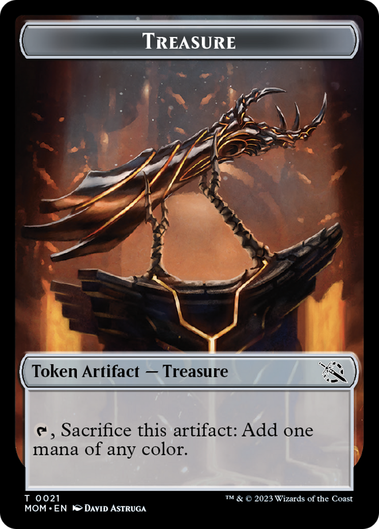 Treasure (21) // Phyrexian Saproling Double-Sided Token [March of the Machine Tokens] | Anubis Games and Hobby