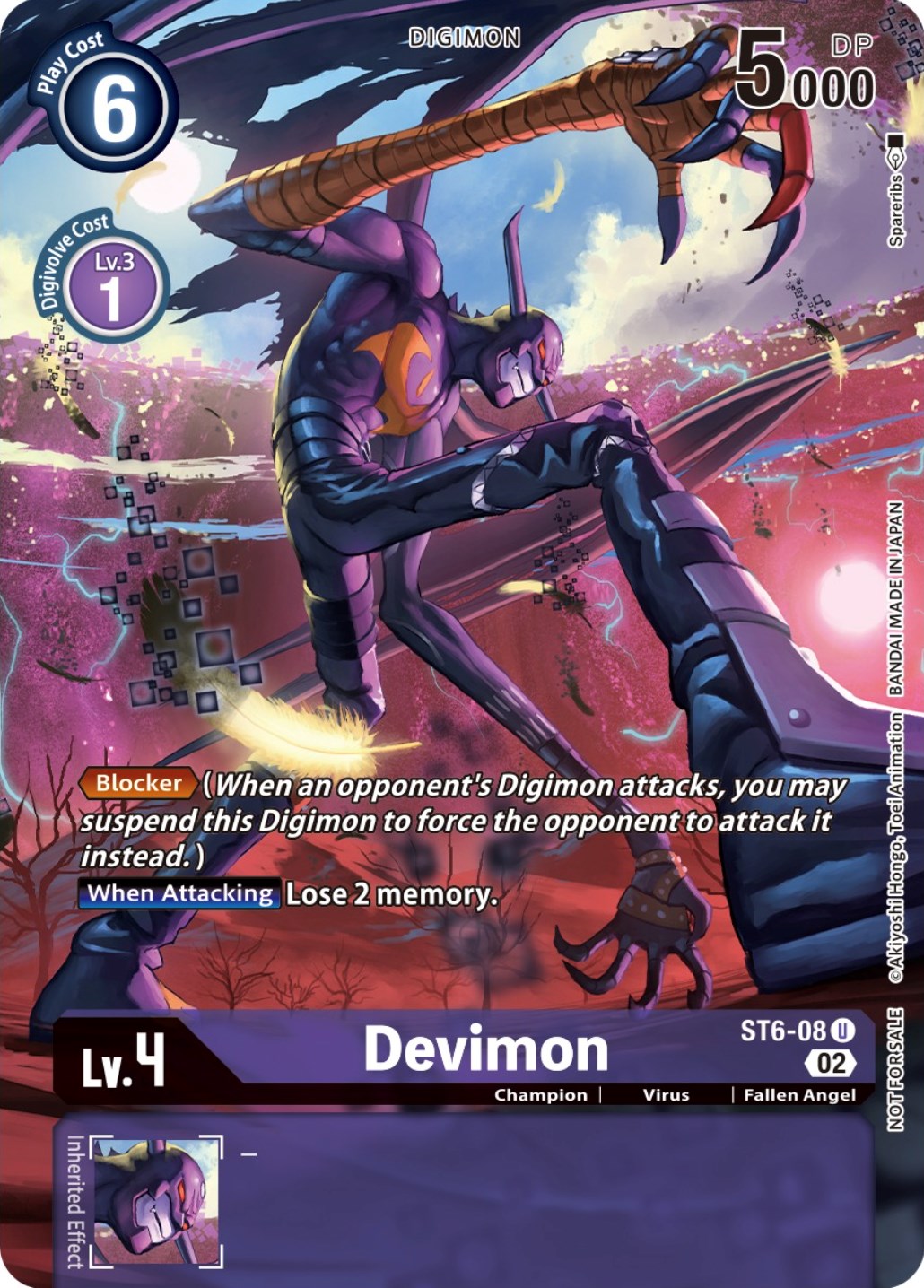 Devimon [ST6-08] (Box Topper) [Dimensional Phase] | Anubis Games and Hobby