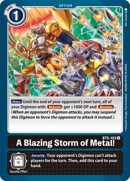 A Blazing Storm of Metal! [BT5-103] [Battle of Omni] | Anubis Games and Hobby