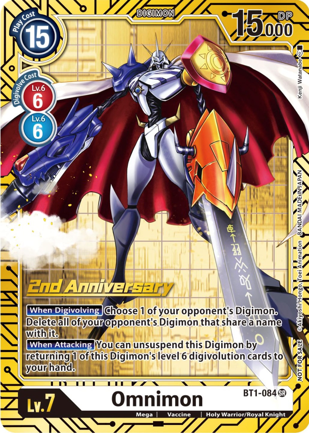 Omnimon [BT1-084] (2nd Anniversary Card Set) [Release Special Booster Promos] | Anubis Games and Hobby