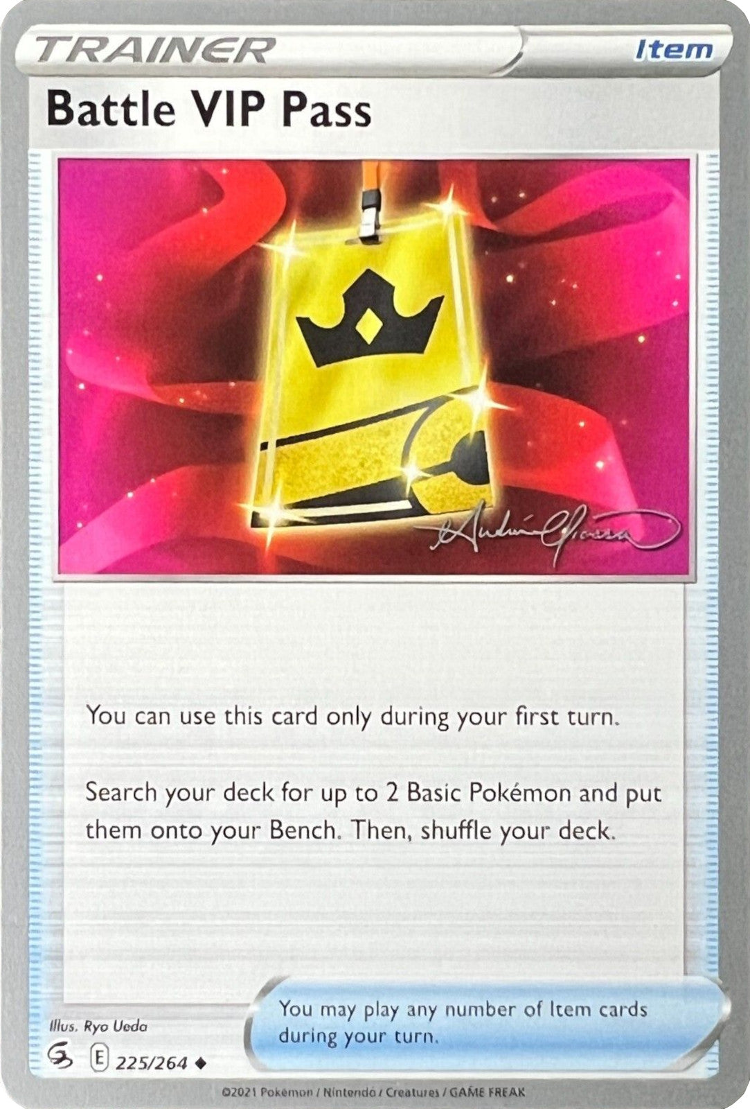 Battle VIP Pass (225/264) (The Shape of Mew - Andre Chiasson) [World Championships 2022] | Anubis Games and Hobby