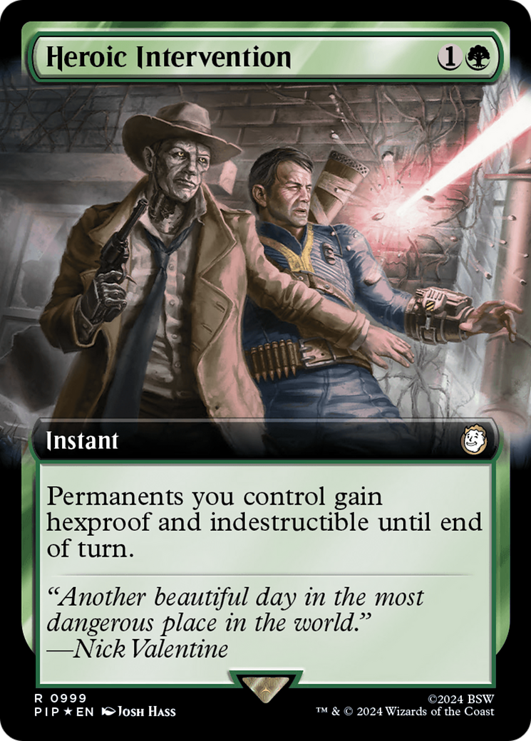 Heroic Intervention (Extended Art) (Surge Foil) [Fallout] | Anubis Games and Hobby