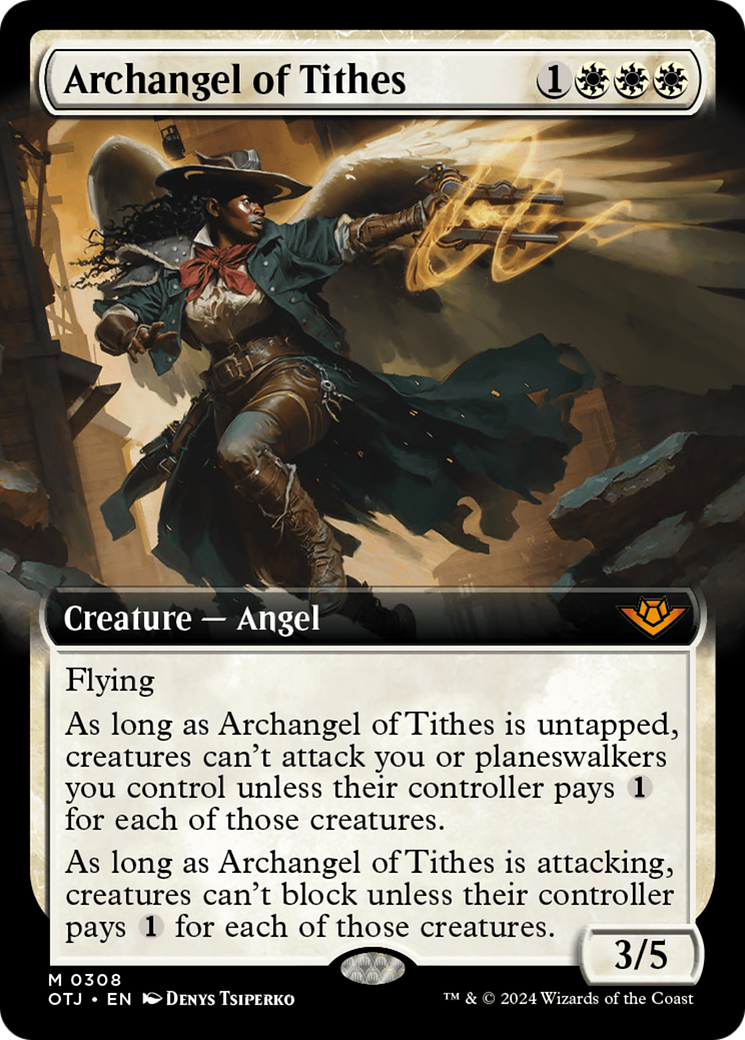 Archangel of Tithes (Extended Art) [Outlaws of Thunder Junction] | Anubis Games and Hobby