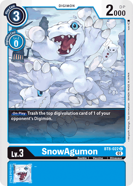 SnowAgumon [BT8-022] [New Awakening] | Anubis Games and Hobby