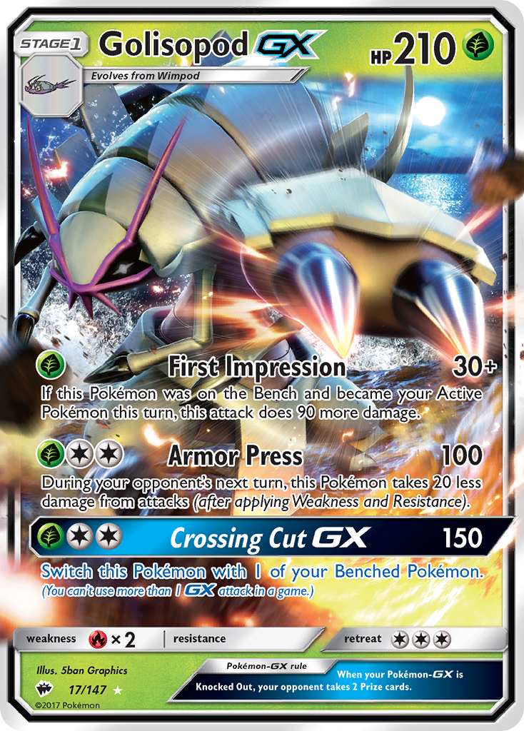 Golisopod GX (17/147) [Sun & Moon: Burning Shadows] | Anubis Games and Hobby
