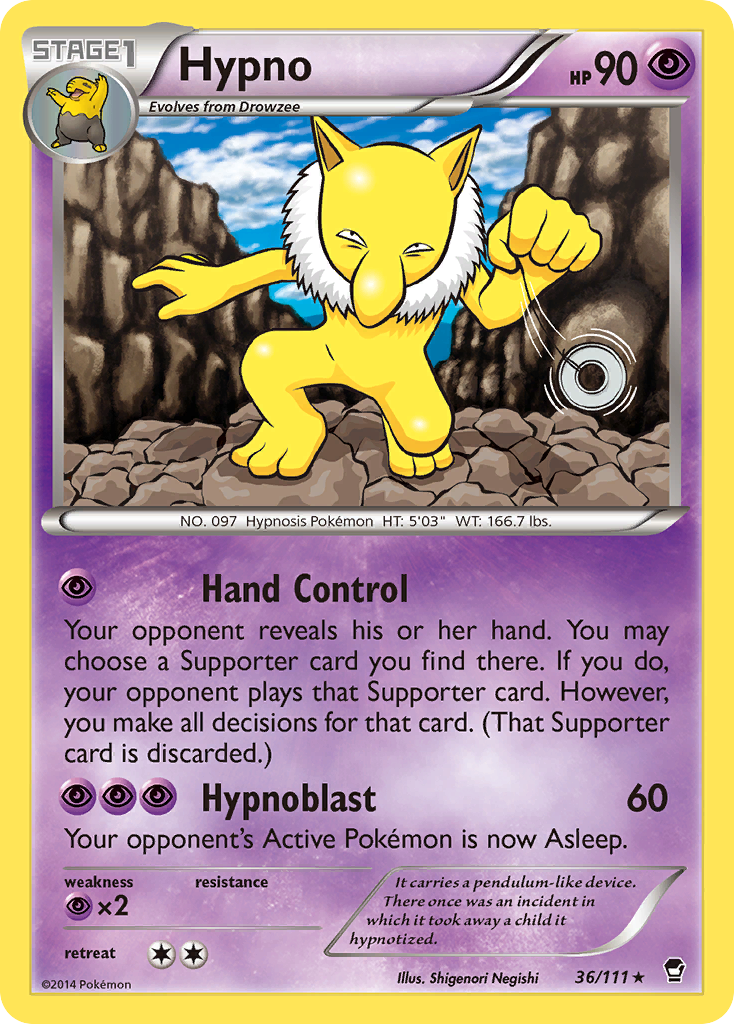 Hypno (36/111) [XY: Furious Fists] | Anubis Games and Hobby