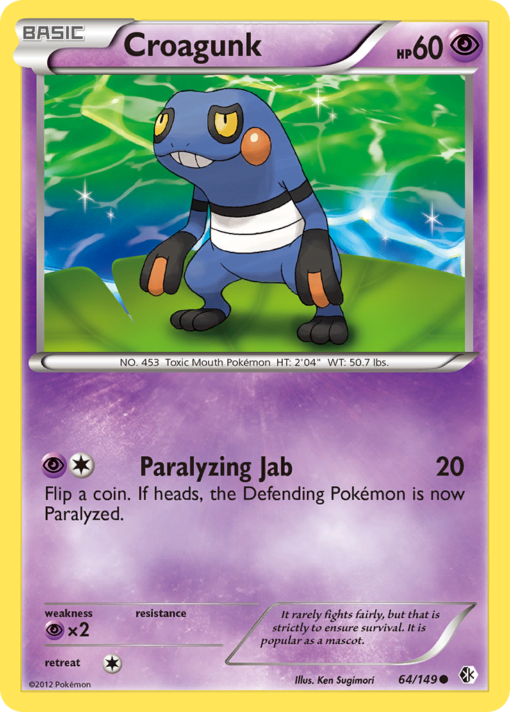 Croagunk (64/149) [Black & White: Boundaries Crossed] | Anubis Games and Hobby