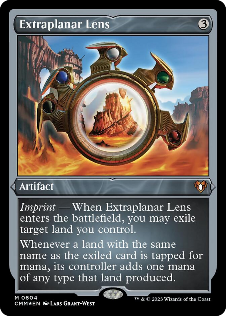 Extraplanar Lens (Foil Etched) [Commander Masters] | Anubis Games and Hobby