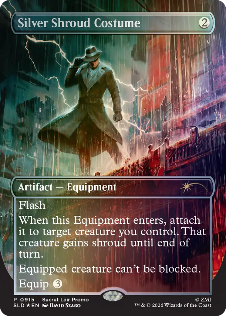 Silver Shroud Costume [Secret Lair Drop Series] | Anubis Games and Hobby