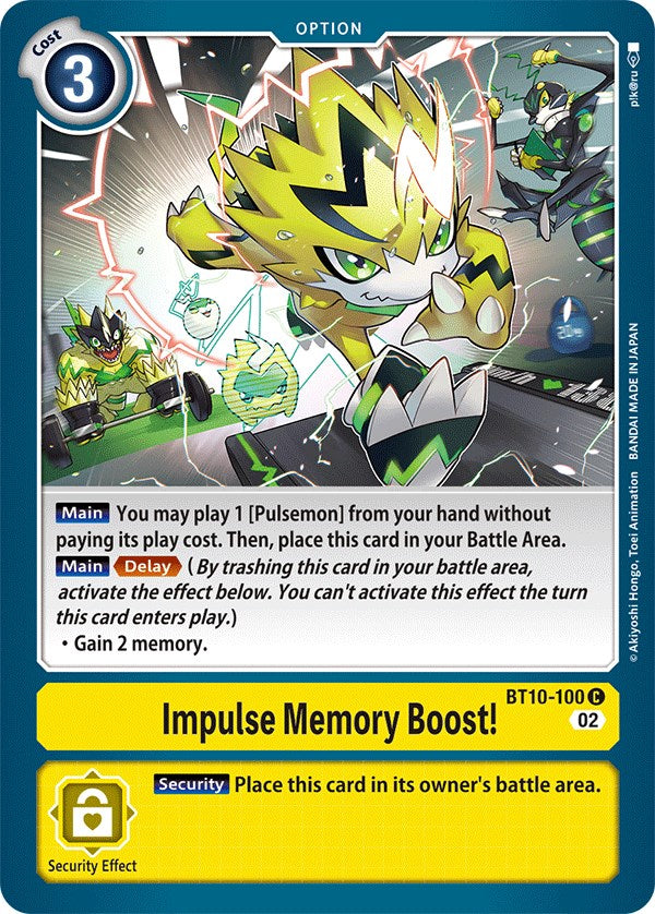 Impulse Memory Boost! [BT10-100] [Xros Encounter] | Anubis Games and Hobby