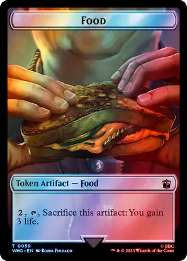 Alien Angel // Food (0059) Double-Sided Token (Surge Foil) [Doctor Who Tokens] | Anubis Games and Hobby