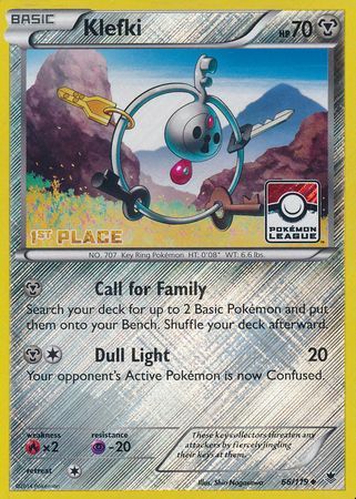 Klefki (66/119) (League Promo 1st Place) [XY: Phantom Forces] | Anubis Games and Hobby