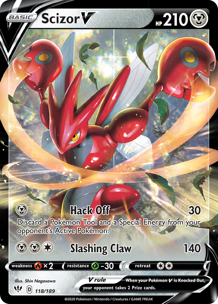 Scizor V (118/189) [Sword & Shield: Darkness Ablaze] | Anubis Games and Hobby