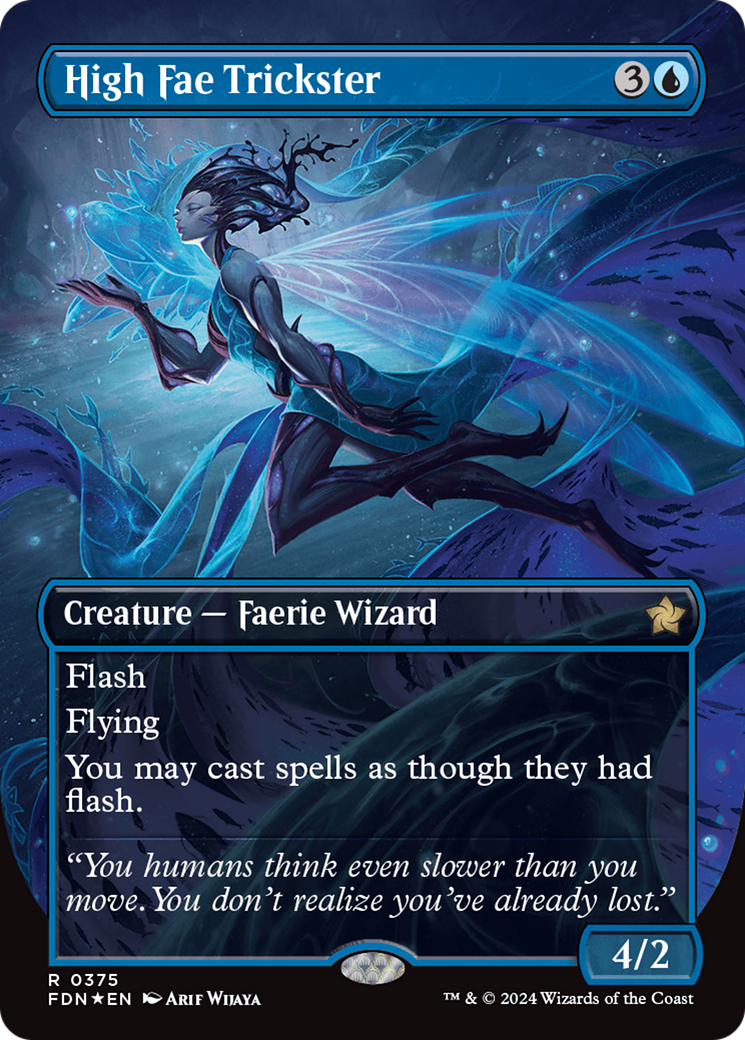 High Fae Trickster (Borderless) (Mana Foil) [Foundations] | Anubis Games and Hobby