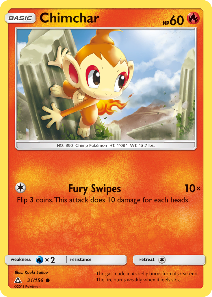 Chimchar (21/156) [Sun & Moon: Ultra Prism] | Anubis Games and Hobby