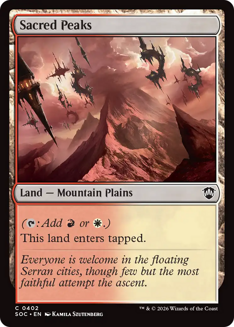 Sacred Peaks [Secrets of Strixhaven Commander] | Anubis Games and Hobby