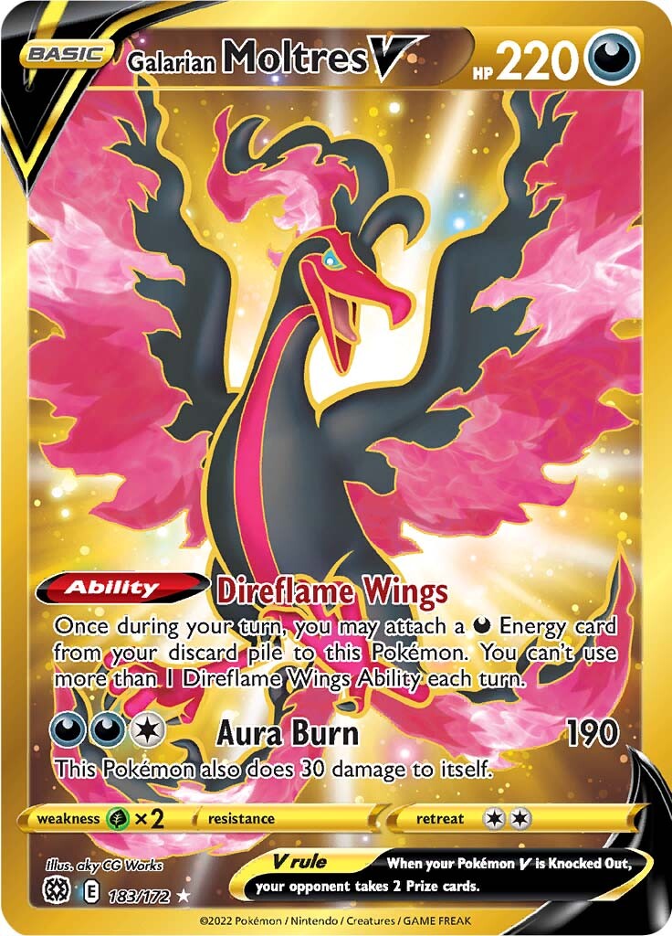 Galarian Moltres V (183/172) [Sword & Shield: Brilliant Stars] | Anubis Games and Hobby