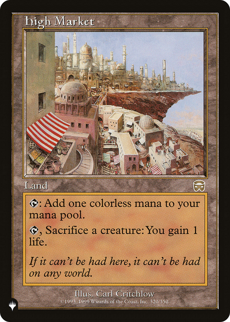 High Market [The List] | Anubis Games and Hobby