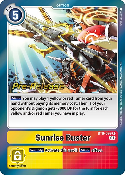 Sunrise Buster [BT9-099] [X Record Pre-Release Promos] | Anubis Games and Hobby