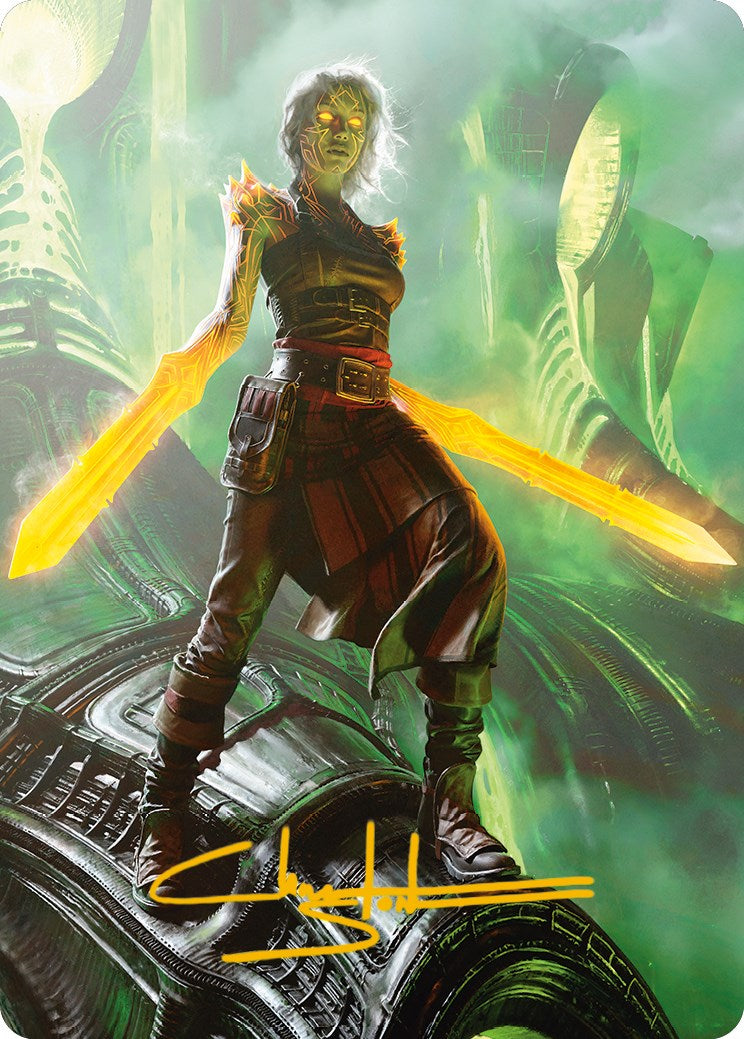 Nahiri, the Unforgiving Art Card (Gold-Stamped Signature) [Phyrexia: All Will Be One Art Series] | Anubis Games and Hobby