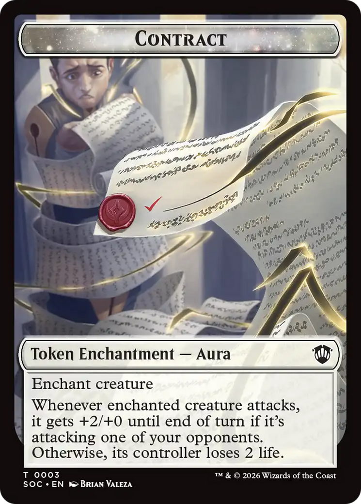 Contract // Copy Double-Sided Token [Secrets of Strixhaven Commander Tokens] | Anubis Games and Hobby