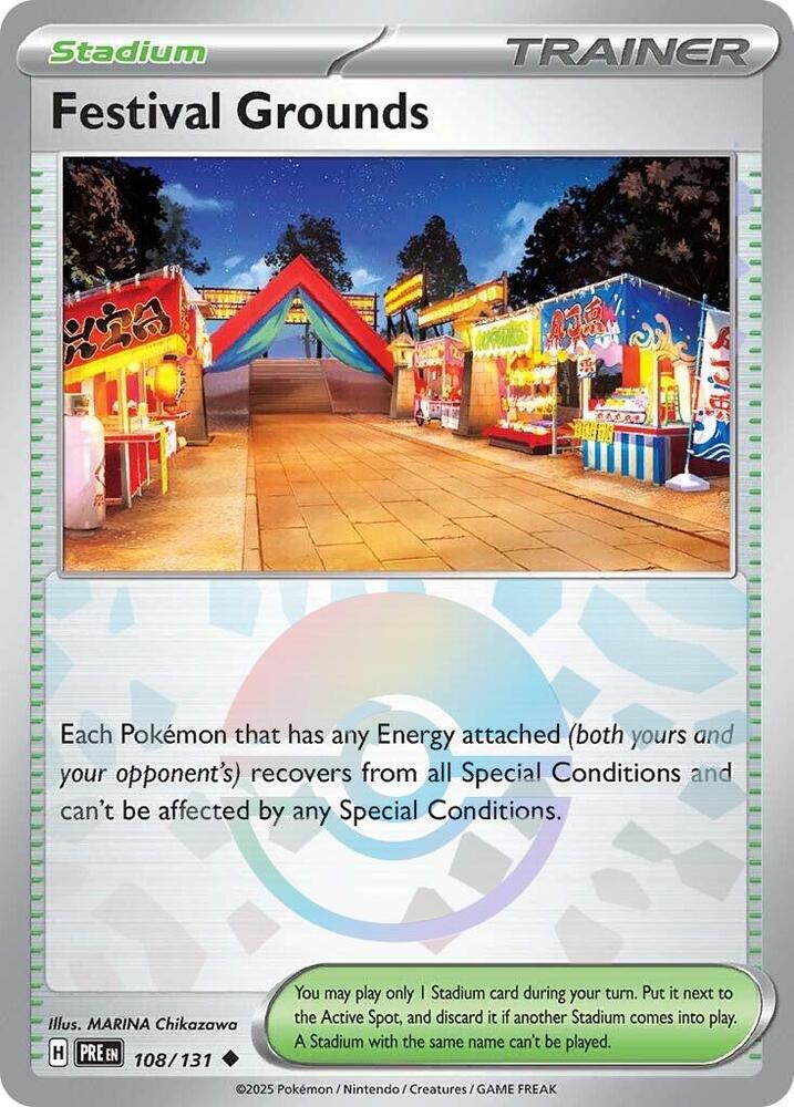 Festival Grounds (108/131) (Poke Ball Pattern) [Scarlet & Violet: Prismatic Evolutions] | Anubis Games and Hobby