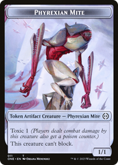 Phyrexian Mite (011) // The Hollow Sentinel Double-Sided Token [Phyrexia: All Will Be One Tokens] | Anubis Games and Hobby