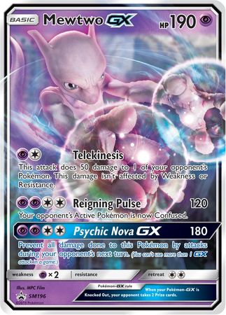 Mewtwo GX (SM196) (Jumbo Card) [Sun & Moon: Black Star Promos] | Anubis Games and Hobby