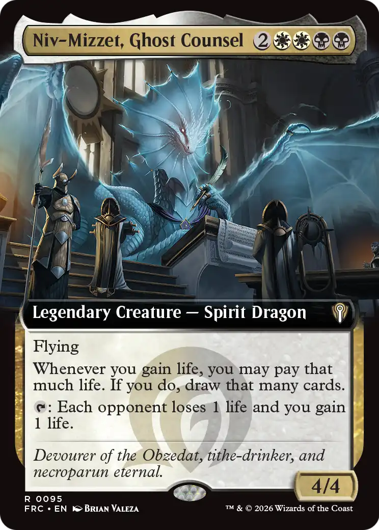 Niv-Mizzet, Ghost Counsel (Extended Art) [Reality Fracture Commander] | Anubis Games and Hobby