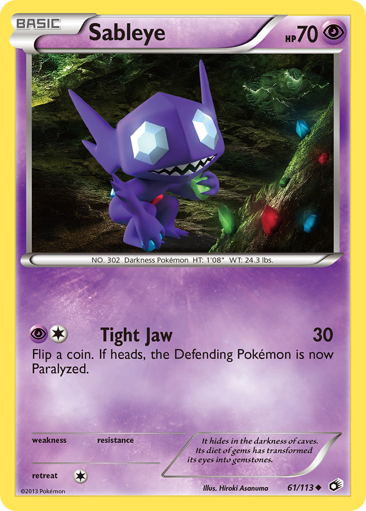 Sableye (61/113) [Black & White: Legendary Treasures] | Anubis Games and Hobby