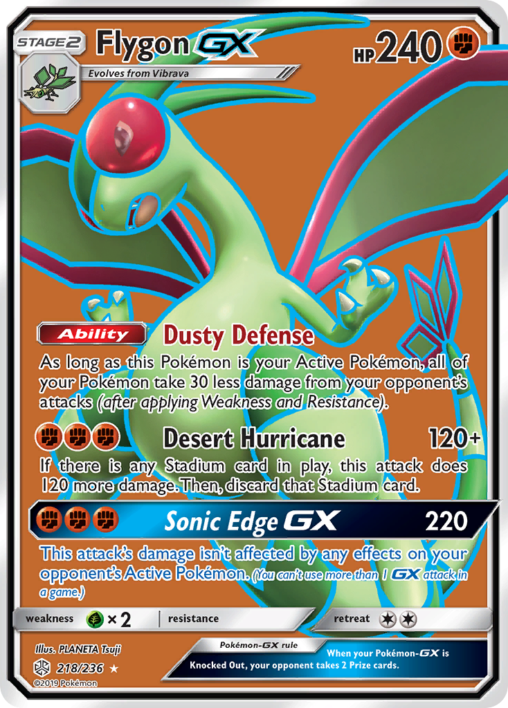 Flygon GX (218/236) [Sun & Moon: Cosmic Eclipse] | Anubis Games and Hobby